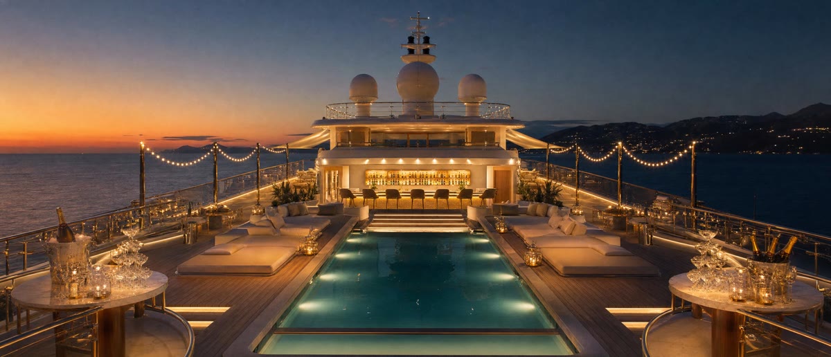The sundeck, built and empty